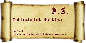 Mehlschmidt Bettina névjegykártya