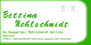 bettina mehlschmidt business card